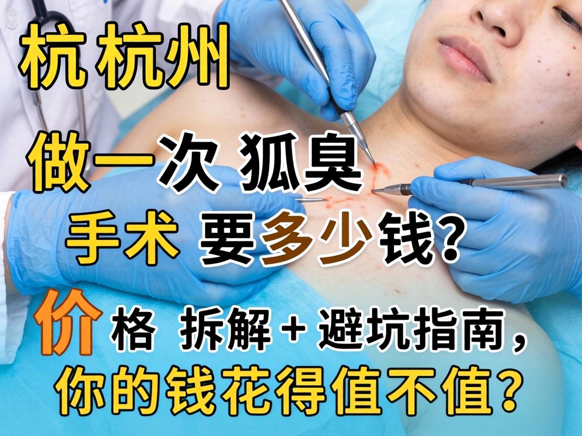 杭州做一次狐臭手术要多少钱？价格拆解+避坑指南，你的钱花得值不值？