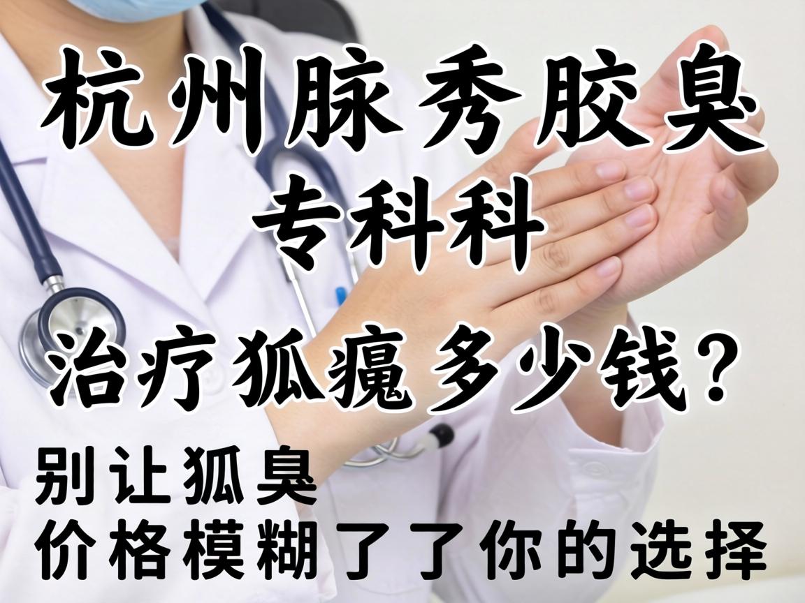 杭州腋秀腋臭专科，治疗狐臭多少钱？别让狐臭价格模糊了你的选择