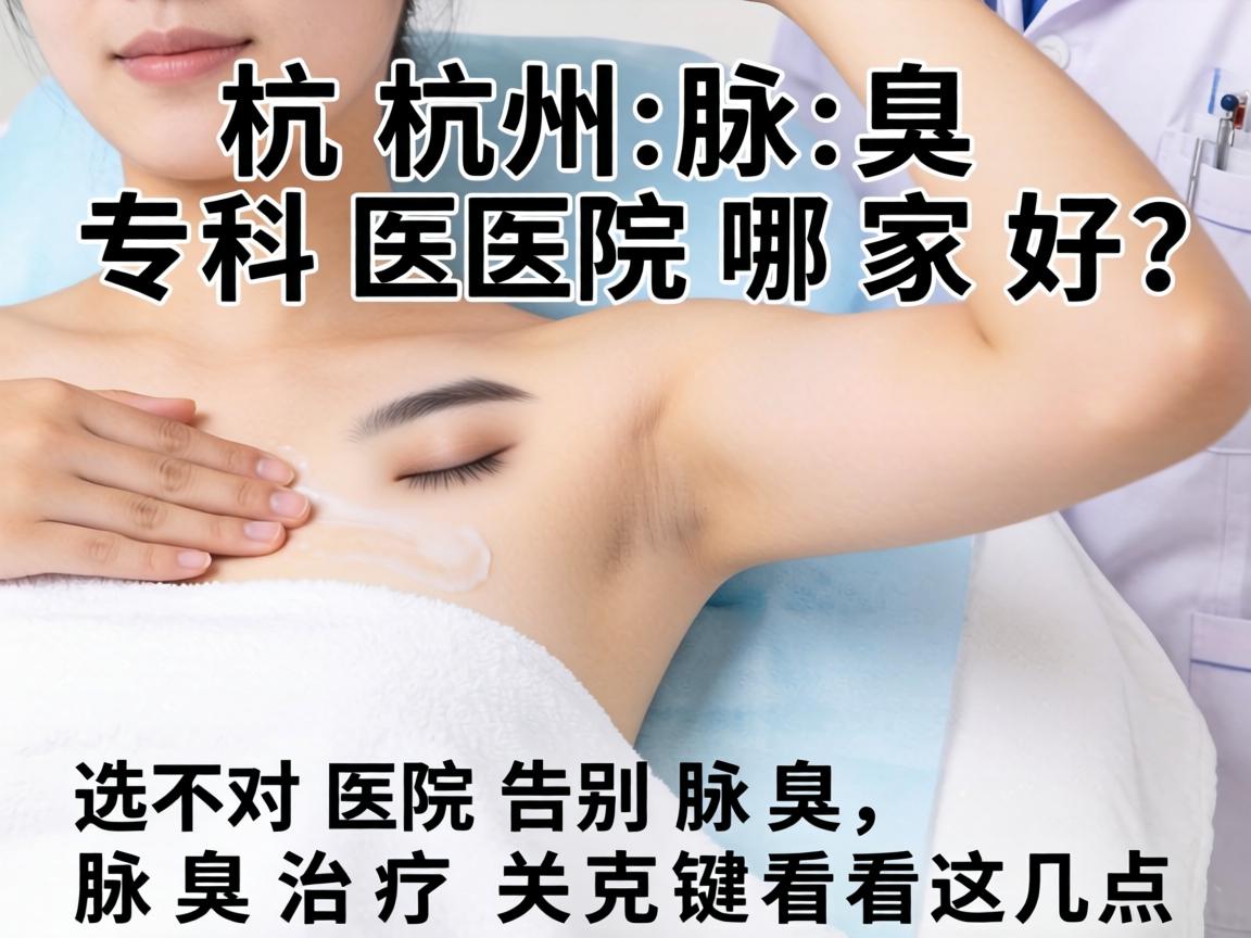 杭州腋臭专科医院哪家好？选对医院告别腋臭，腋臭治疗关键看这几点