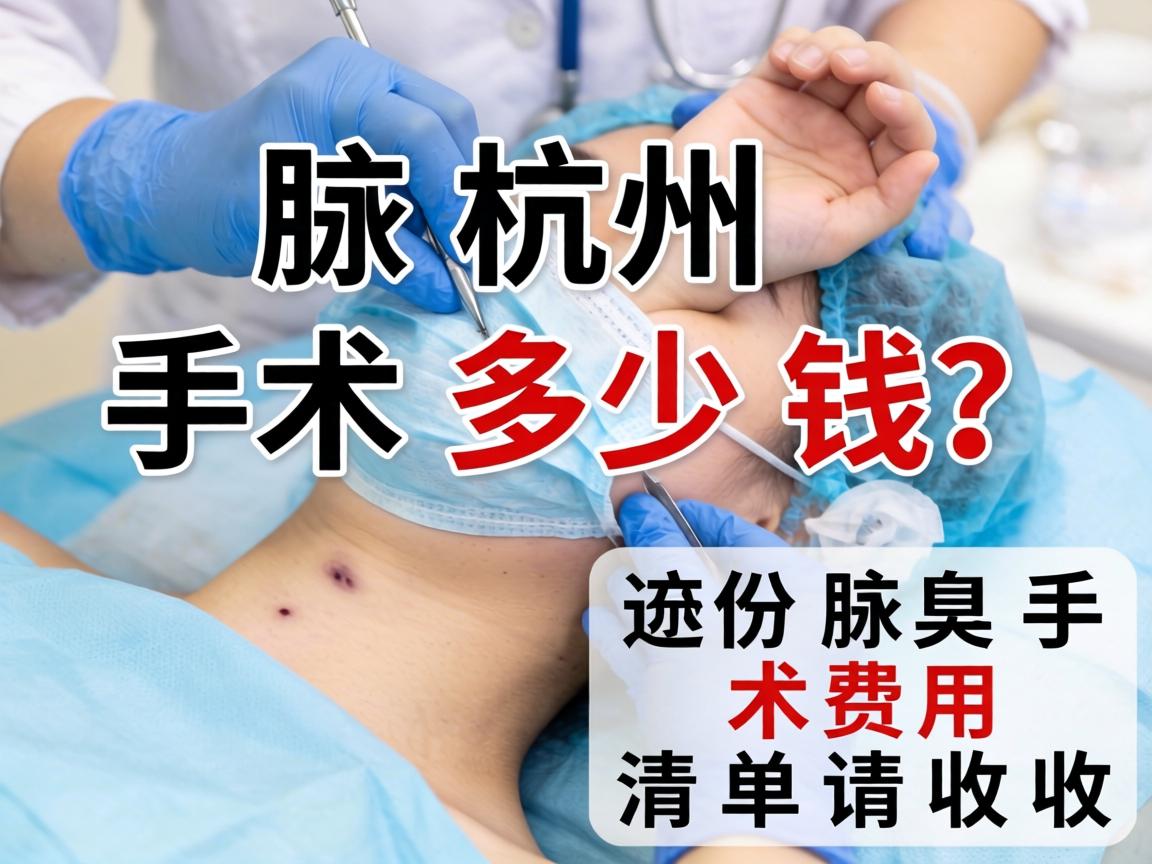 杭州腋臭手术多少钱？这份腋臭手术费用清单请收好