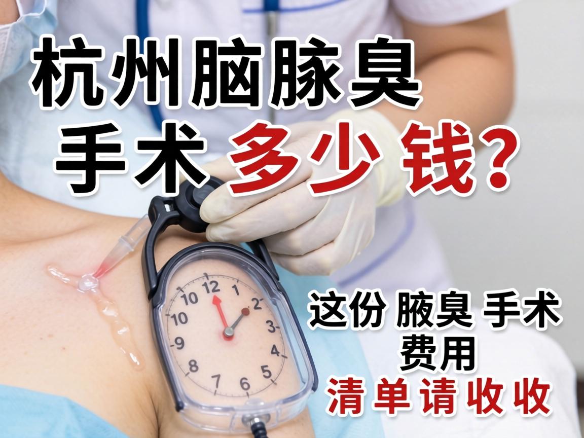 杭州腋臭手术多少钱？这份腋臭手术费用清单请收好