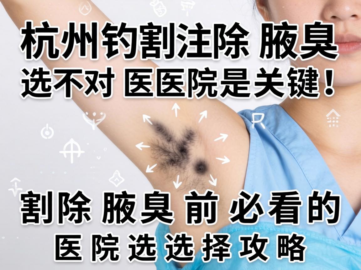 杭州割除腋臭,选对医院是关键!割除腋臭前必看的医院选择攻略 杭州割除腋臭,选对医院是关键!割除腋臭前必看的医院选择攻略
