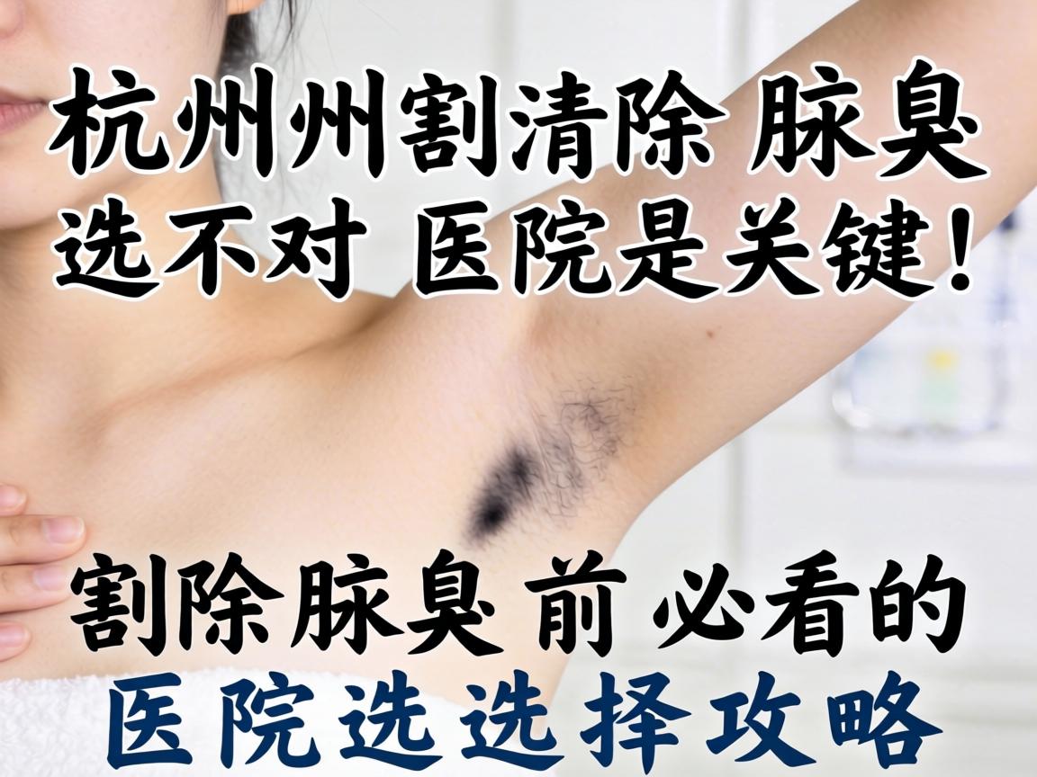 杭州割除腋臭,选对医院是关键!割除腋臭前必看的医院选择攻略 杭州割除腋臭,选对医院是关键!割除腋臭前必看的医院选择攻略