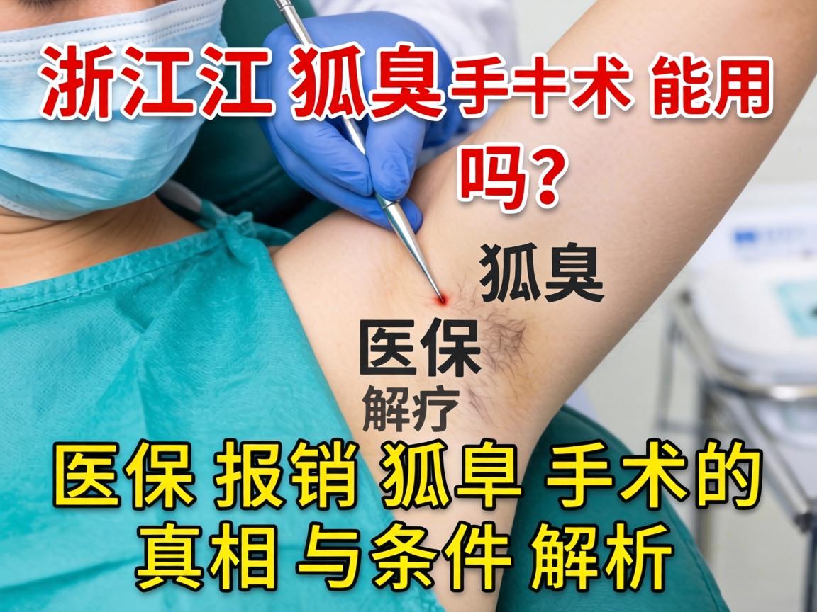 浙江狐臭手术能用医保吗?医保报销狐臭手术的真相与条件解析 浙江狐臭手术能用医保吗?医保报销狐臭手术的真相与条件解析