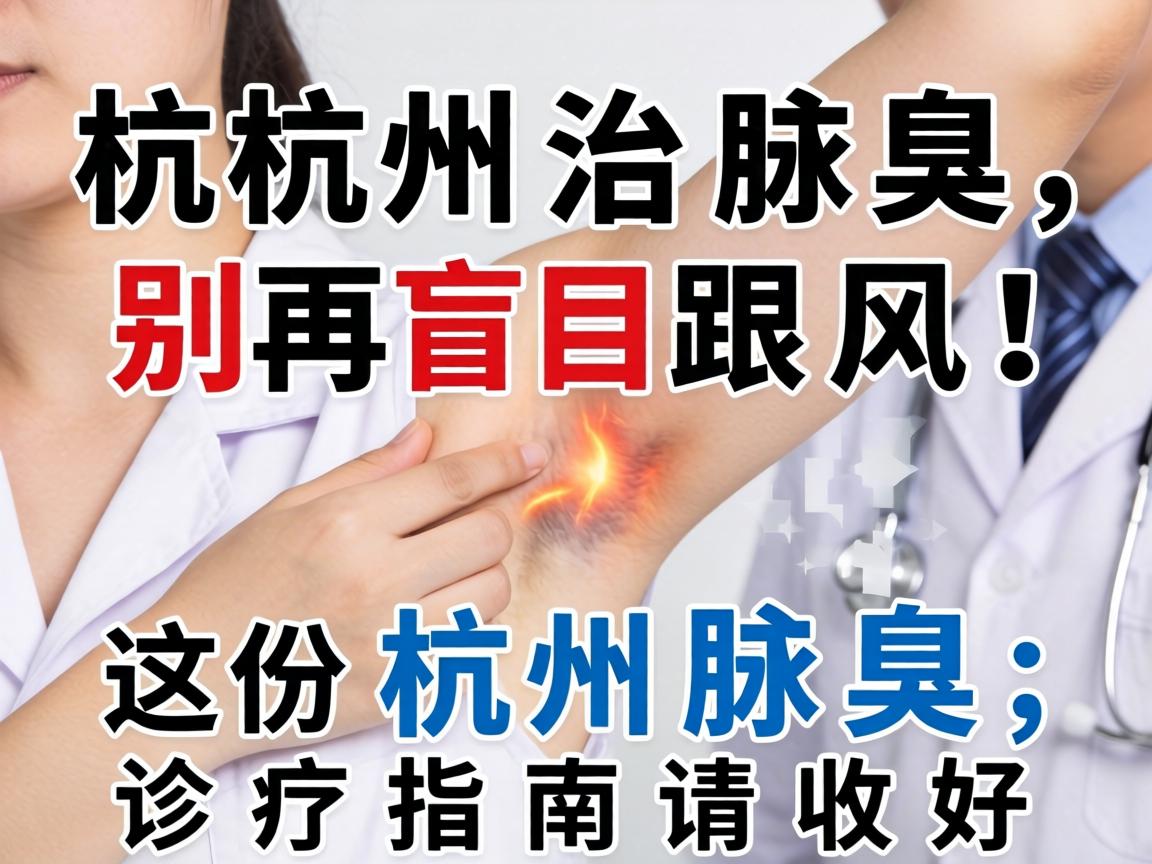杭州治腋臭，别再盲目跟风！这份杭州腋臭诊疗指南请收好