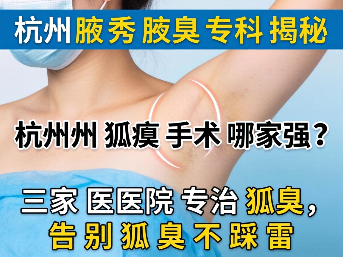杭州腋秀腋臭专科揭秘,杭州狐臭手术哪家强?这三家医院专治狐臭,告别狐臭不踩雷 杭州腋秀腋臭专科揭秘,杭州狐臭手术哪家强?这三家医院专治狐臭,告别狐臭不踩雷