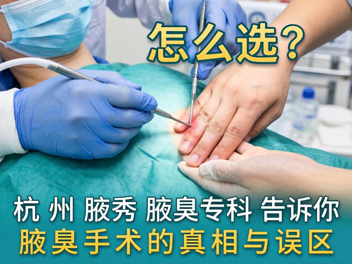 腋臭手术怎么选？杭州腋秀腋臭专科告诉你腋臭手术的真相与误区