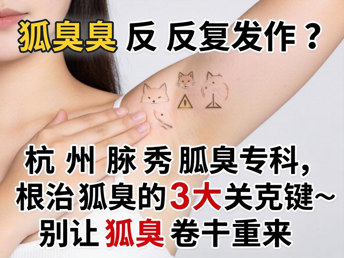 狐臭反复发作?杭州腋秀腋臭专科,根治狐臭的3大关键,别让狐臭卷土重来 狐臭反复发作?杭州腋秀腋臭专科,根治狐臭的3大关键,别让狐臭卷土重来