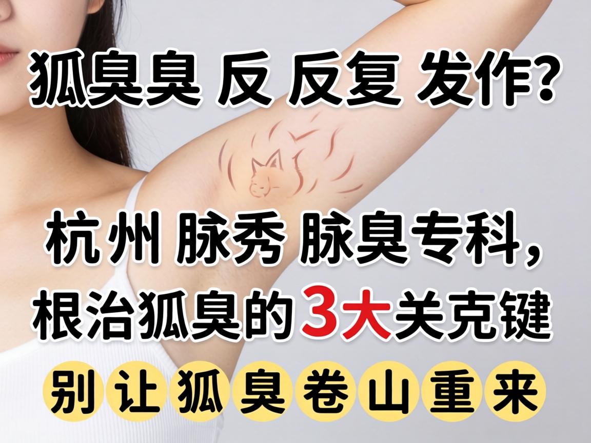 狐臭反复发作?杭州腋秀腋臭专科,根治狐臭的3大关键,别让狐臭卷土重来 狐臭反复发作?杭州腋秀腋臭专科,根治狐臭的3大关键,别让狐臭卷土重来