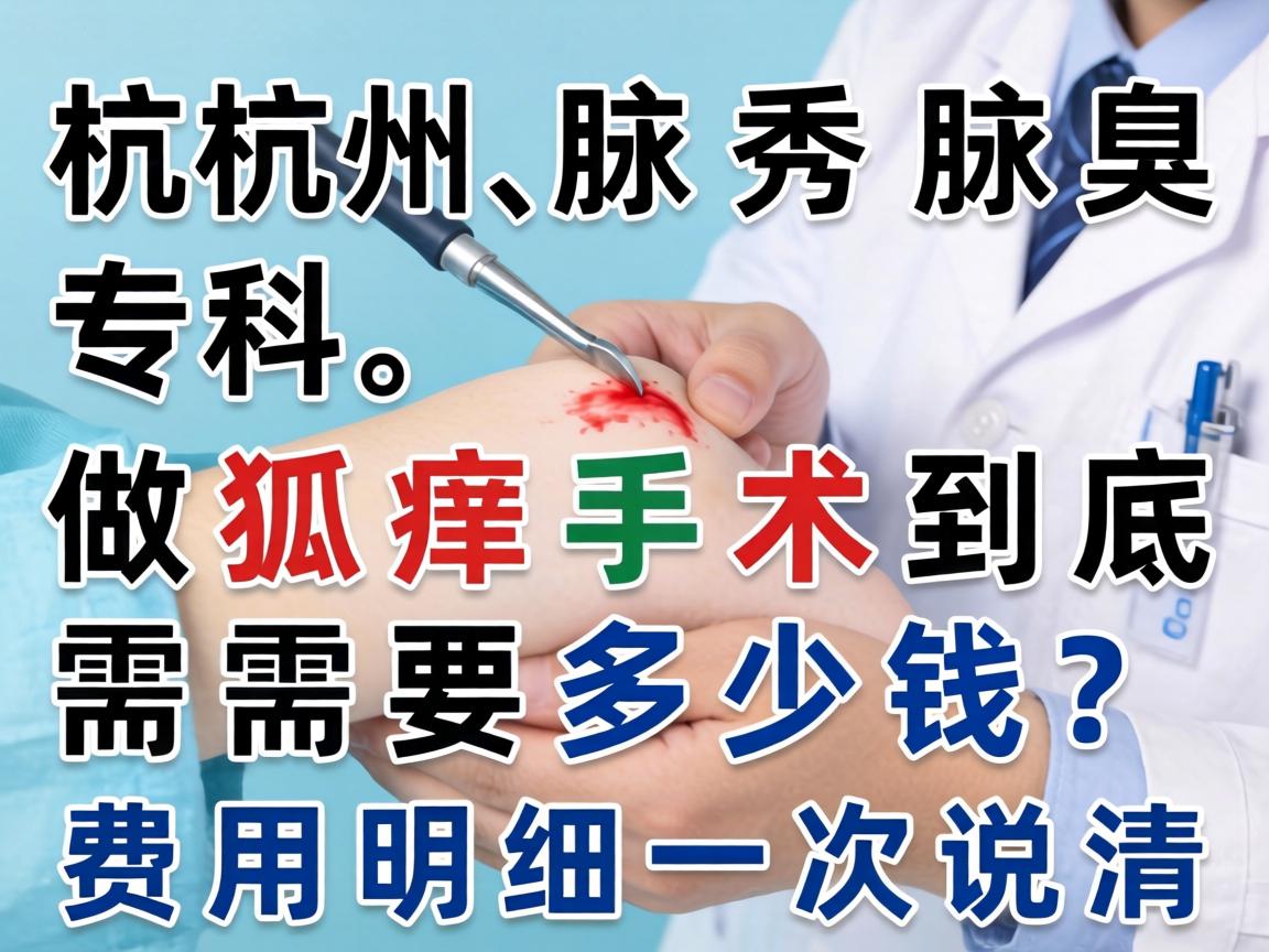 杭州腋秀腋臭专科，做狐臭手术到底需要多少钱？费用明细一次说清