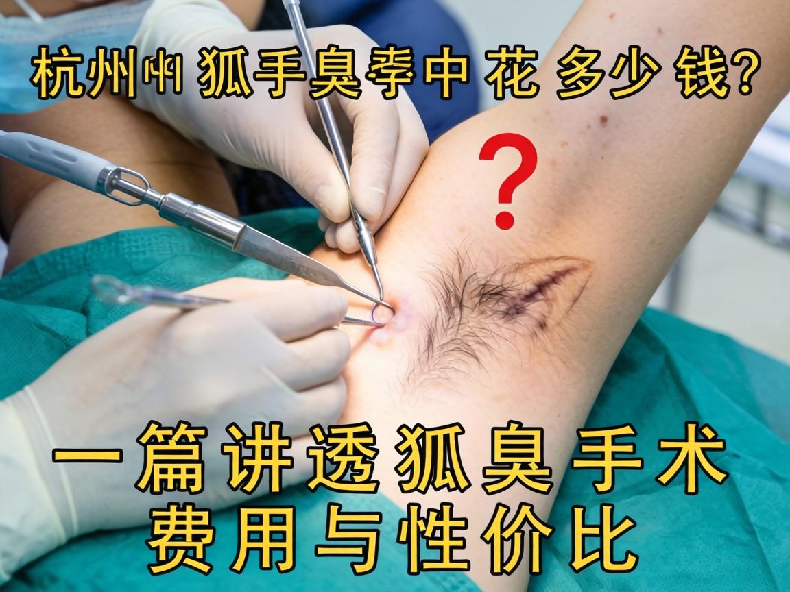 杭州狐臭手术花多少钱？一篇讲透狐臭手术费用与性价比