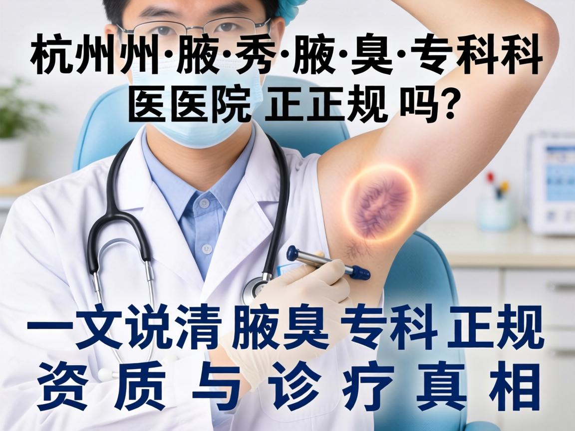 杭州腋秀腋臭专科医院正规吗?一文说清腋臭专科正规资质与诊疗真相 杭州腋秀腋臭专科医院正规吗?一文说清腋臭专科正规资质与诊疗真相