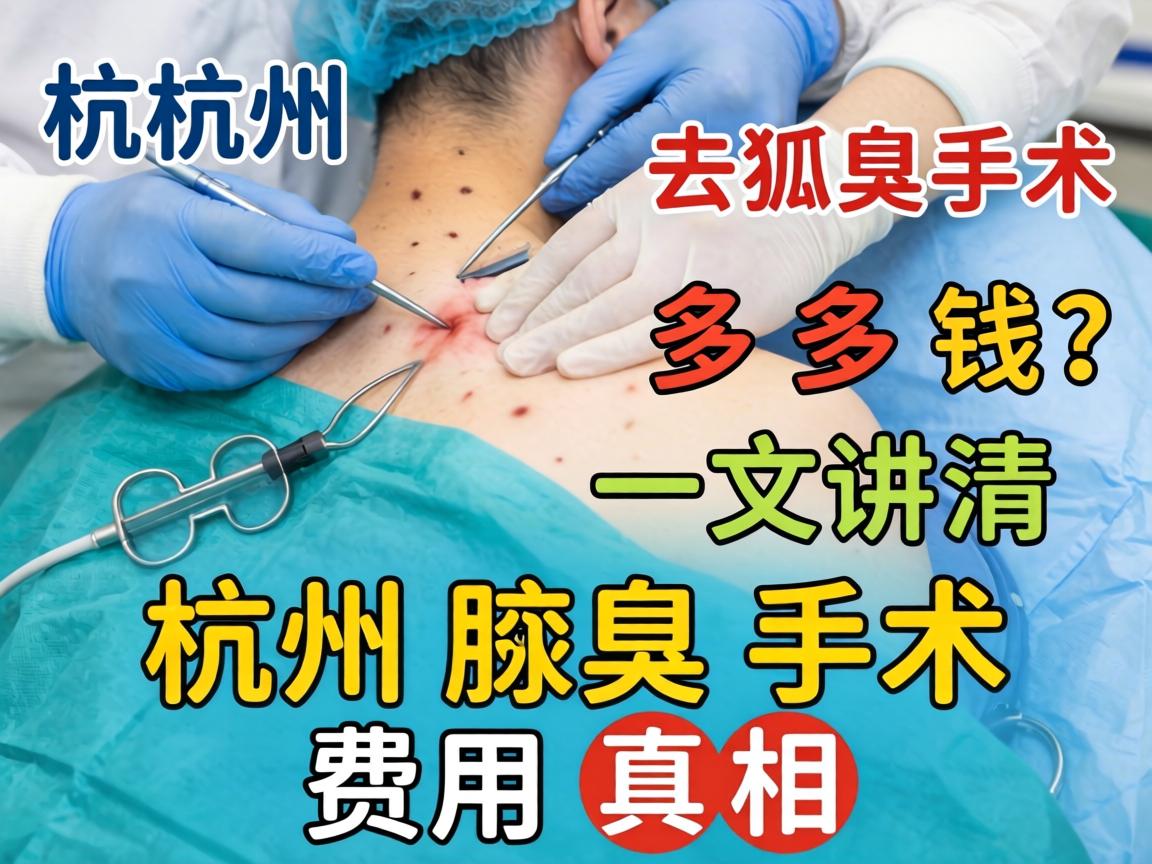 杭州去狐臭手术多钱？一文讲清杭州腋臭手术费用真相