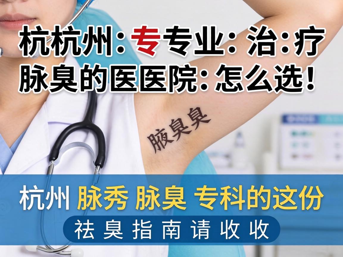 杭州专业治疗腋臭的医院怎么选?杭州腋秀腋臭专科的这份祛臭指南请收好 杭州专业治疗腋臭的医院怎么选?杭州腋秀腋臭专科的这份祛臭指南请收好