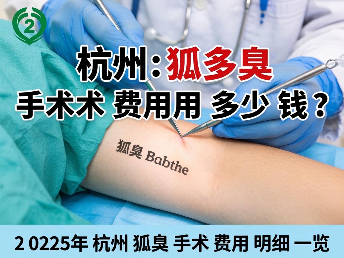 杭州狐臭手术费用多少钱?2025年杭州狐臭手术费用明细一览 杭州狐臭手术费用多少钱?2025年杭州狐臭手术费用明细一览