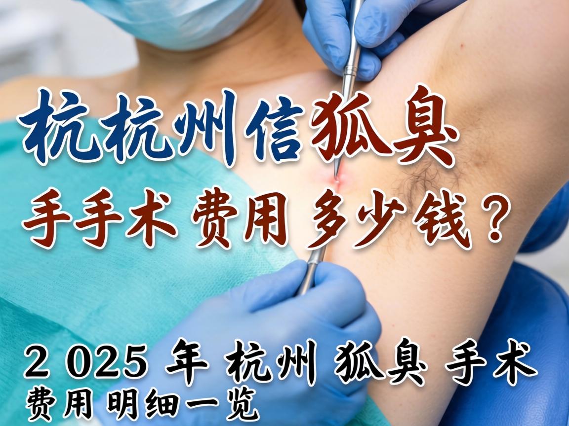 杭州狐臭手术费用多少钱?2025年杭州狐臭手术费用明细一览 杭州狐臭手术费用多少钱?2025年杭州狐臭手术费用明细一览