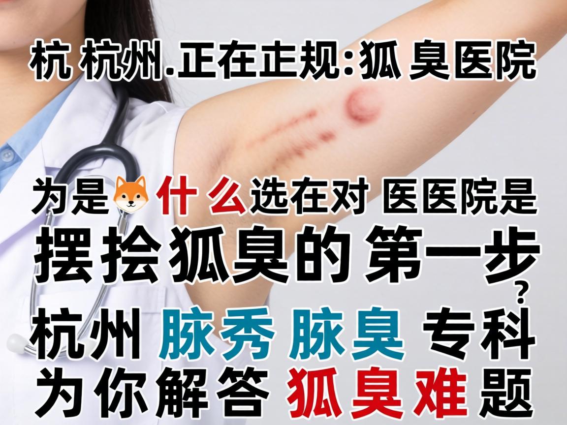 杭州正规狐臭医院，为什么选对医院是摆脱狐臭的第一步？杭州腋秀腋臭专科为你解答狐臭难题