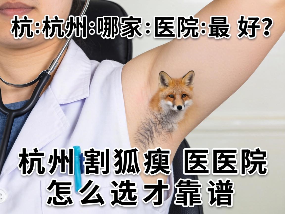 割狐臭杭州哪家医院最好？杭州割狐臭医院怎么选才靠谱？