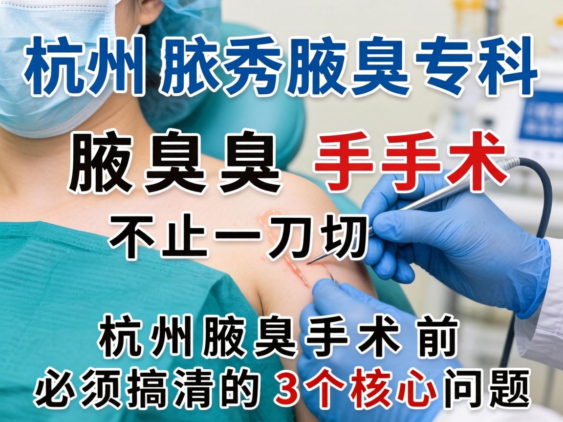 杭州腋秀腋臭专科,腋臭手术不止一刀切,杭州腋臭手术前必须搞清的3个核心问题 杭州腋秀腋臭专科,腋臭手术不止一刀切,杭州腋臭手术前必须搞清的3个核心问题