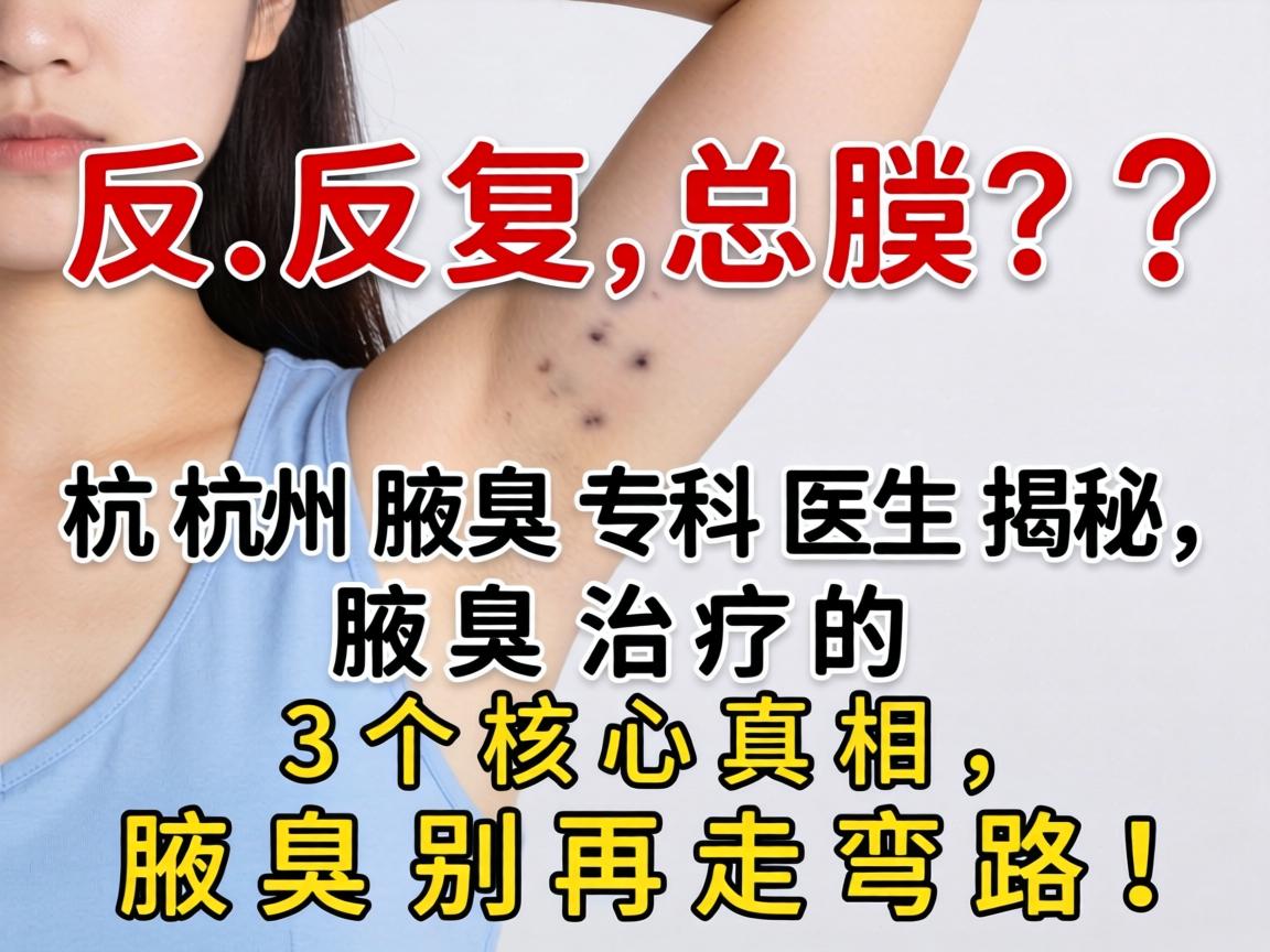 腋臭反复总尴尬?杭州腋臭专科医生揭秘,腋臭治疗的3个核心真相,腋臭别再走弯路! 腋臭反复总尴尬?杭州腋臭专科医生揭秘,腋臭治疗的3个核心真相,腋臭别再走弯路!