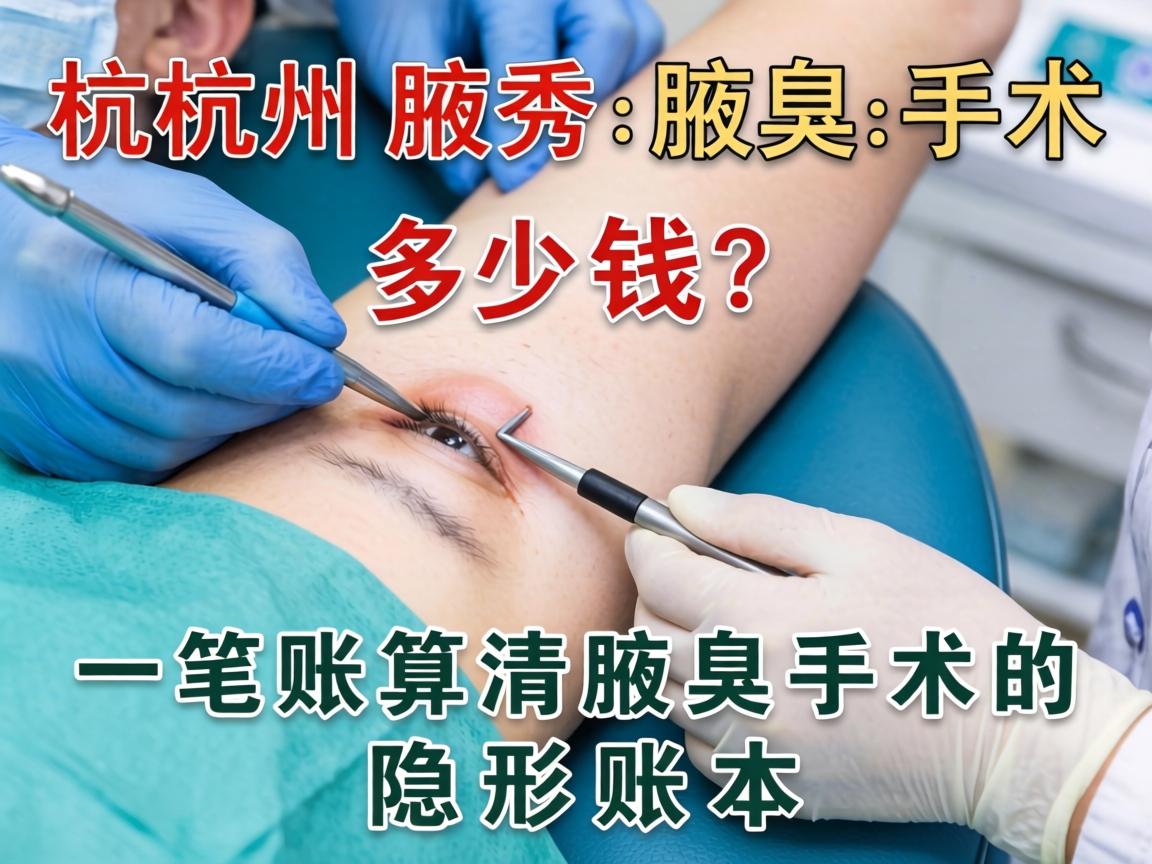 杭州腋秀腋臭手术多少钱?一笔账算清腋臭手术的隐形账本 杭州腋秀腋臭手术多少钱?一笔账算清腋臭手术的隐形账本