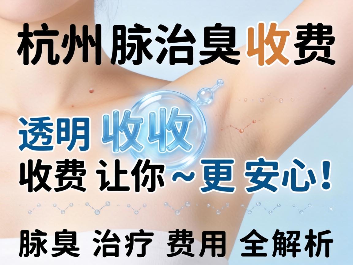 杭州腋臭收费,透明收费让你更安心!腋臭治疗费用全解析 杭州腋臭收费,透明收费让你更安心!腋臭治疗费用全解析
