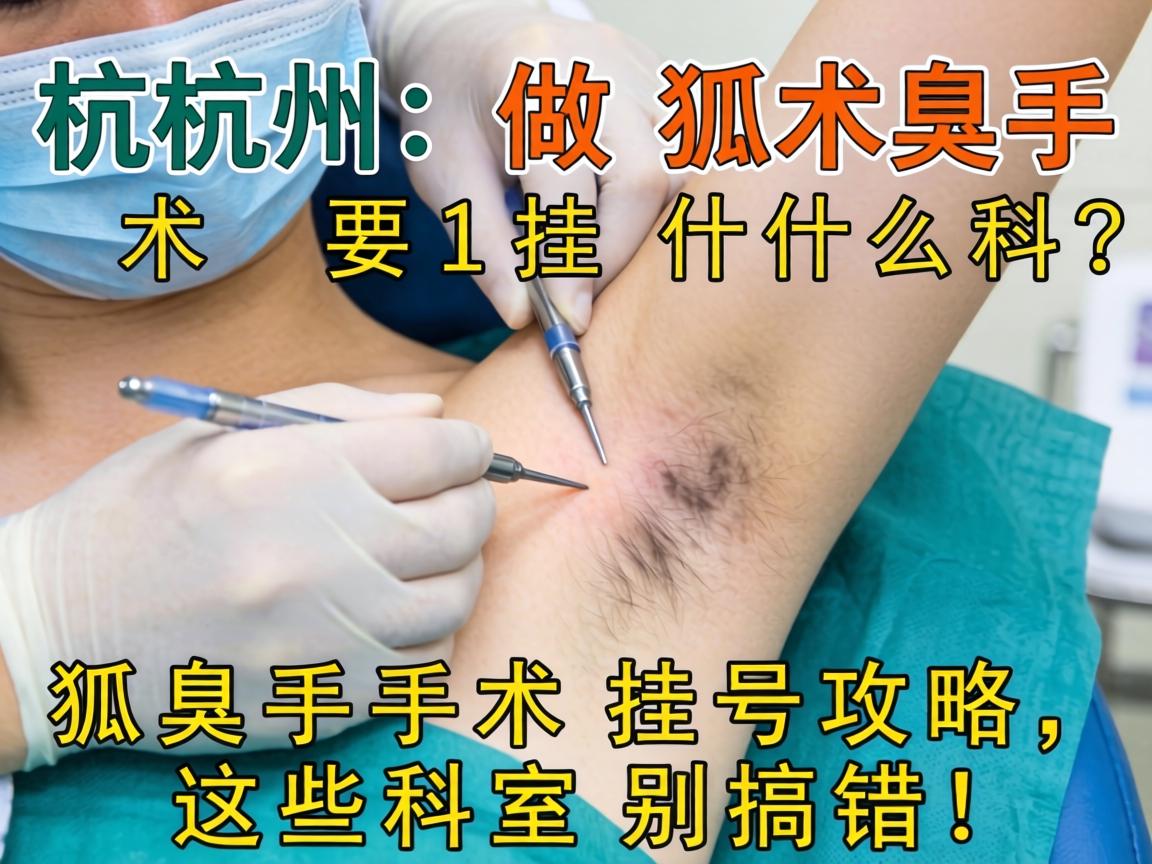 杭州做狐臭手术要挂什么科?狐臭手术挂号攻略,这些科室别搞错! 杭州做狐臭手术要挂什么科?狐臭手术挂号攻略,这些科室别搞错!