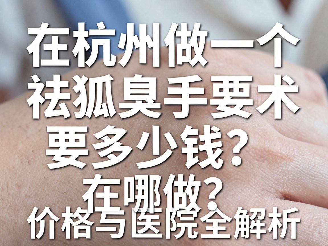 在杭州做一个祛狐臭手术要多少钱?在哪做?价格与医院全解析 在杭州做一个祛狐臭手术要多少钱?在哪做?价格与医院全解析