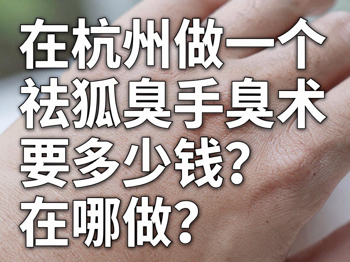 在杭州做一个祛狐臭手术要多少钱?在哪做?价格与医院全解析 在杭州做一个祛狐臭手术要多少钱?在哪做?价格与医院全解析