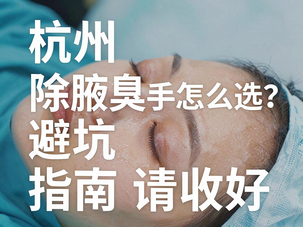 杭州除腋臭手术医院怎么选？这份除腋臭手术避坑指南请收好