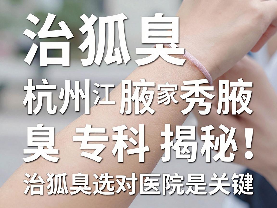 治狐臭浙江哪家医院好？杭州腋秀腋臭专科揭秘，治狐臭选对医院是关键