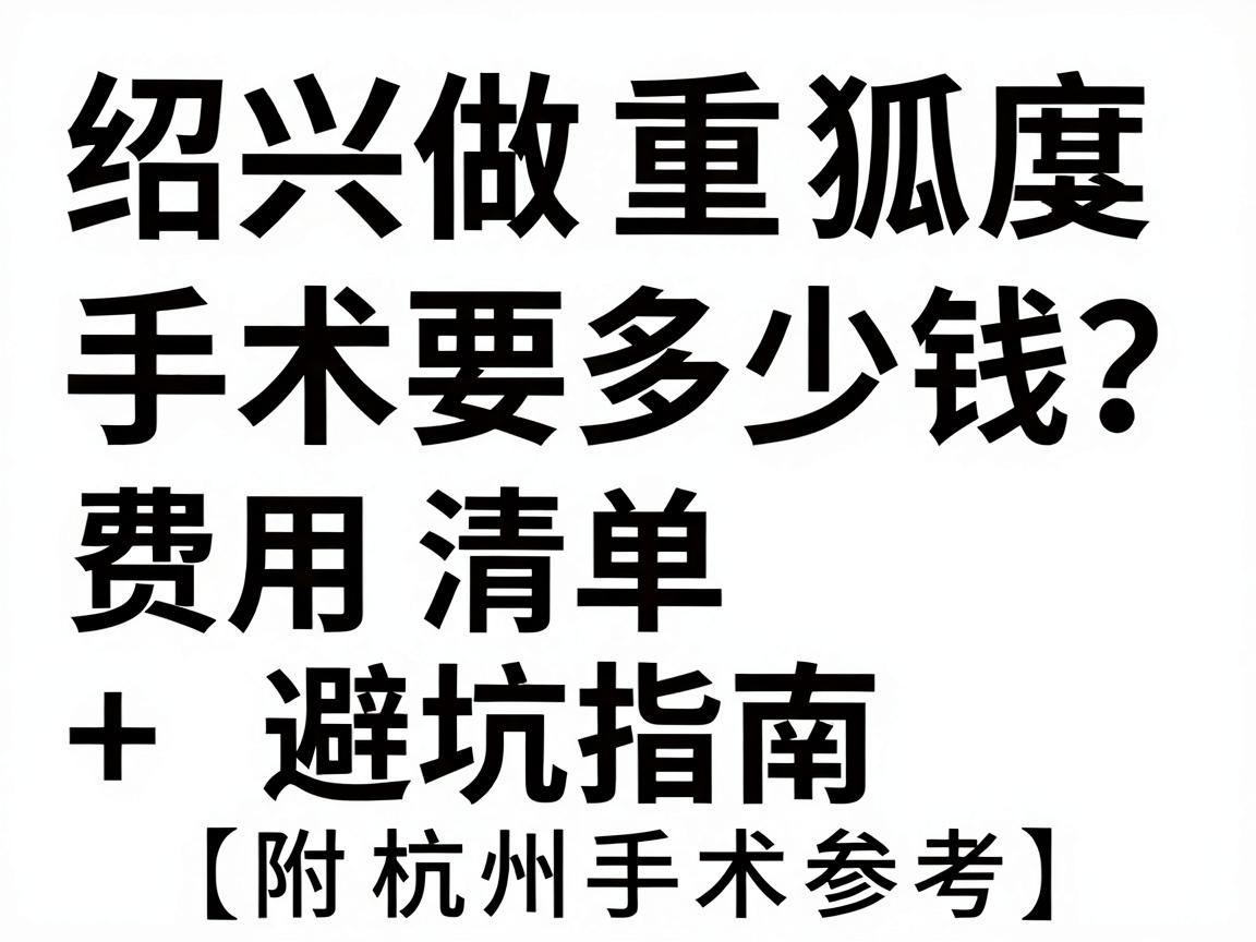 绍兴做重度狐臭手术要多少钱?费用清单+避坑指南(附杭州手术参考) 绍兴做重度狐臭手术要多少钱?费用清单+避坑指南(附杭州手术参考)