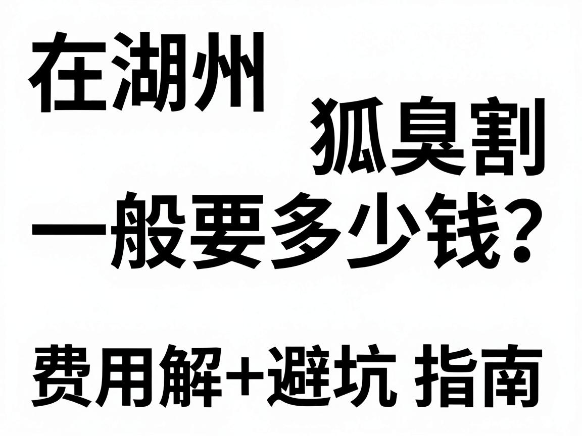 在湖州割狐臭一般要多少钱？费用解析+避坑指南，一文说清湖州割狐臭的价格真相