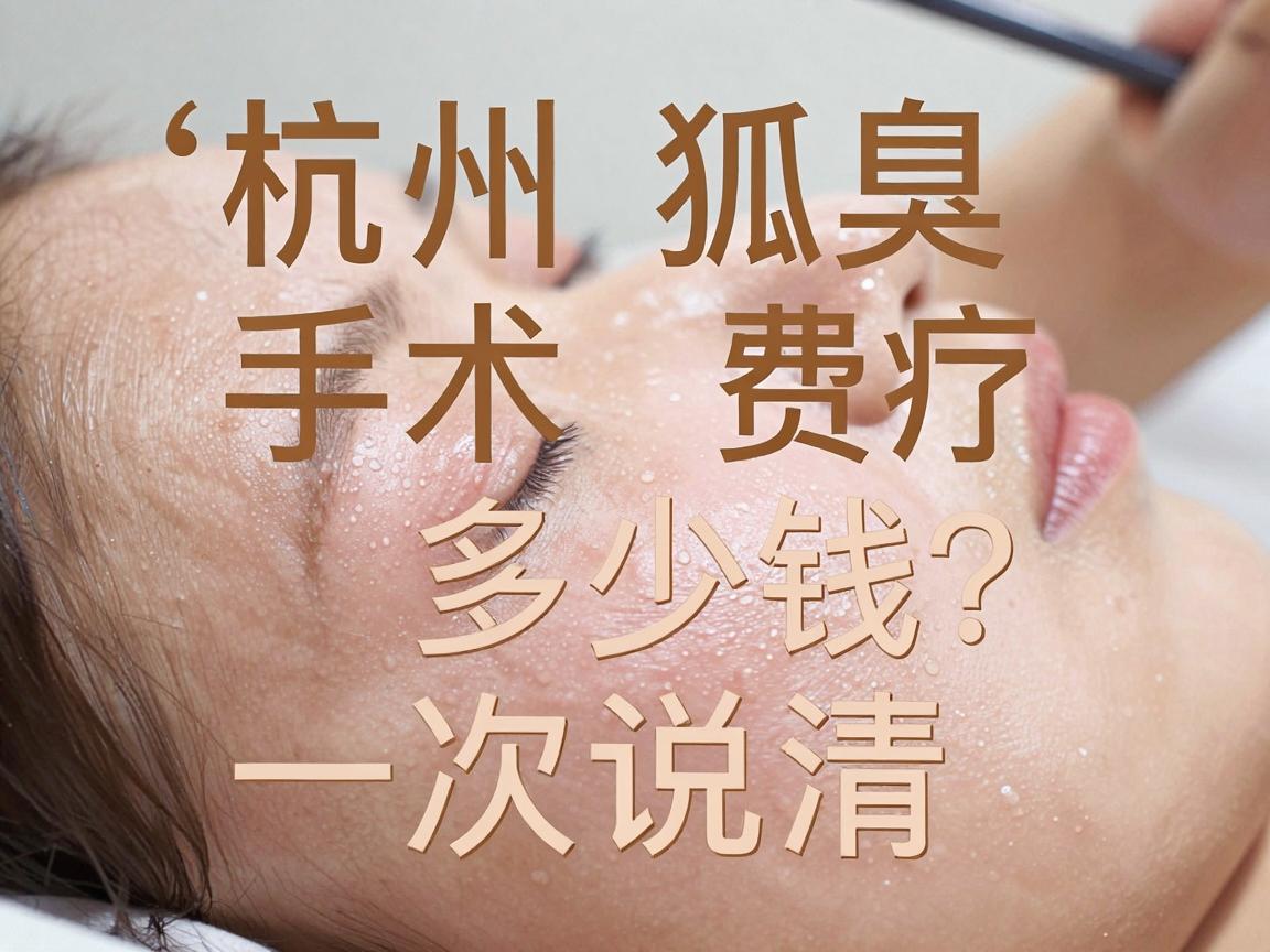 杭州狐臭手术多少钱？一次说清杭州狐臭治疗费用真相