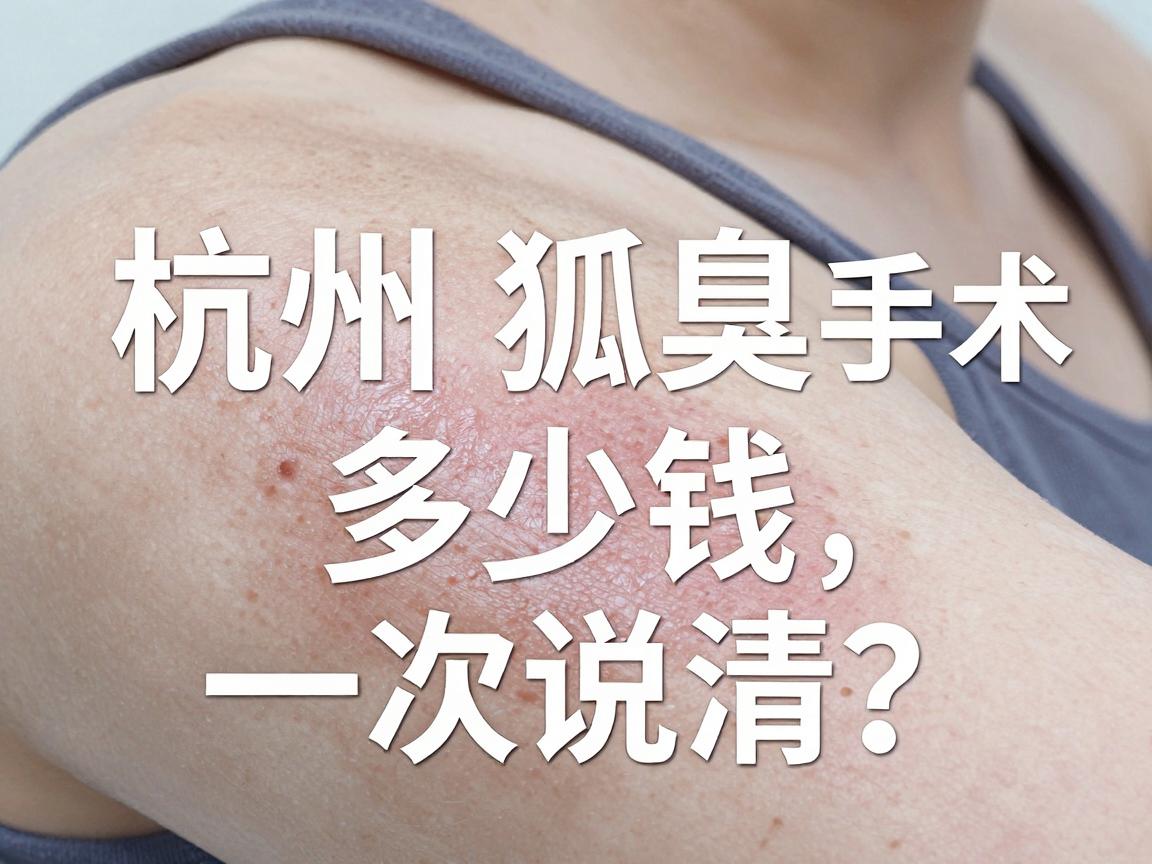 杭州狐臭手术多少钱？一次说清杭州狐臭治疗费用真相