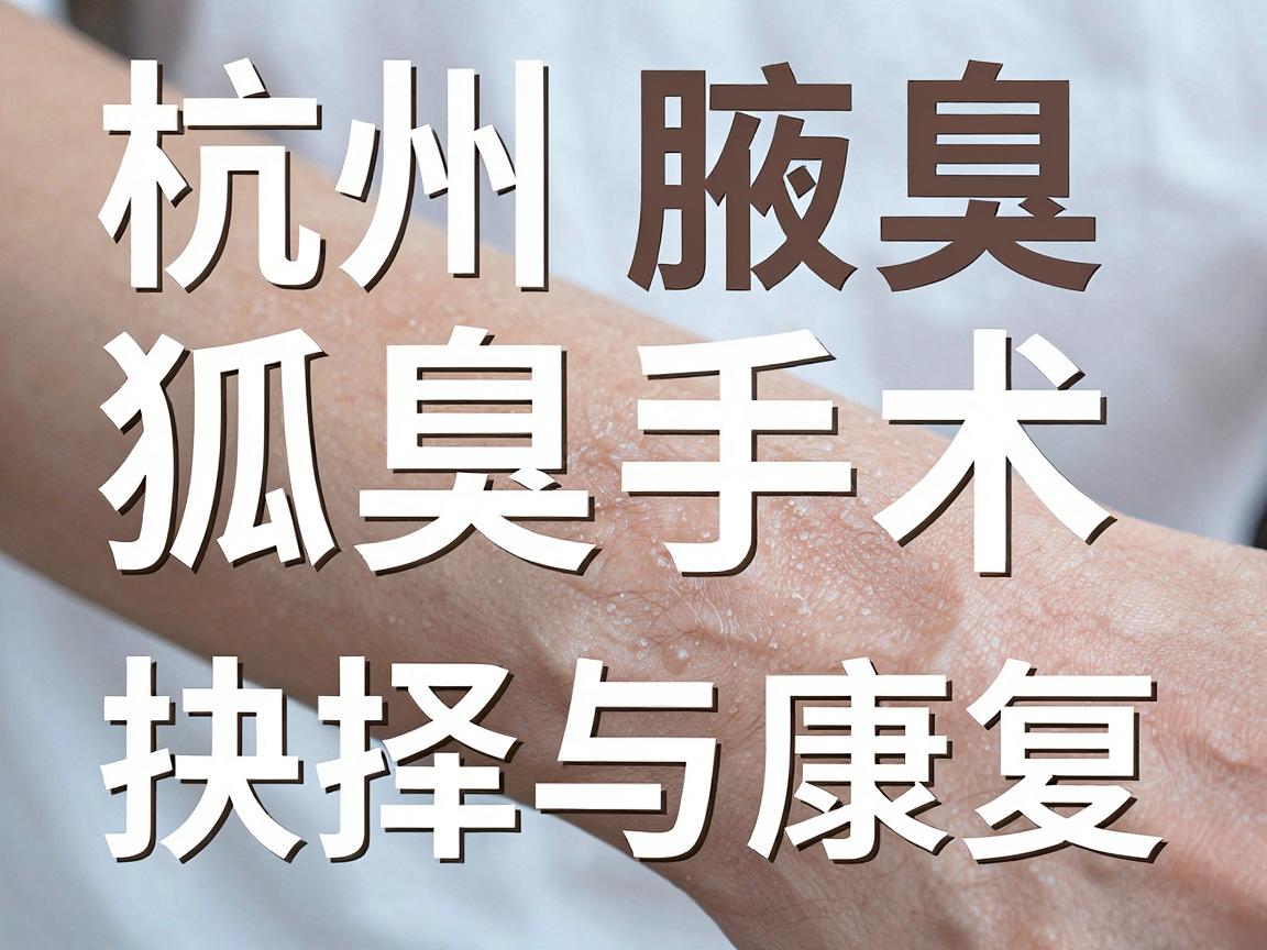 杭州腋臭手术，狐臭手术的抉择与康复，杭州腋臭手术你选对了吗？