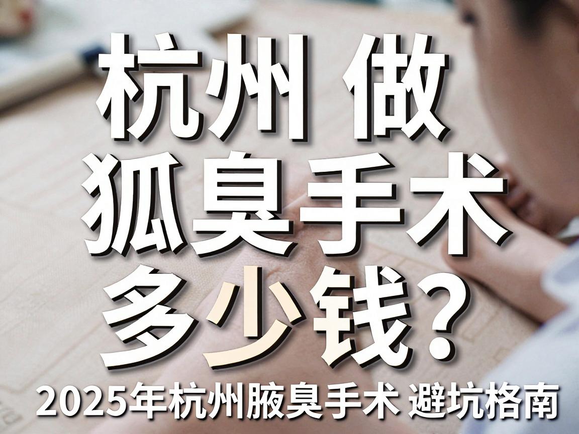 杭州做狐臭手术多少钱?揭秘2025年杭州腋臭手术真实价格与避坑指南 杭州做狐臭手术多少钱?揭秘2025年杭州腋臭手术真实价格与避坑指南