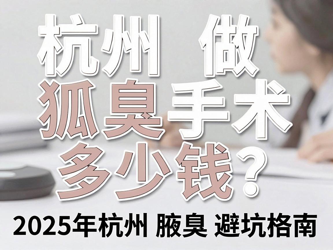 杭州做狐臭手术多少钱?揭秘2025年杭州腋臭手术真实价格与避坑指南 杭州做狐臭手术多少钱?揭秘2025年杭州腋臭手术真实价格与避坑指南
