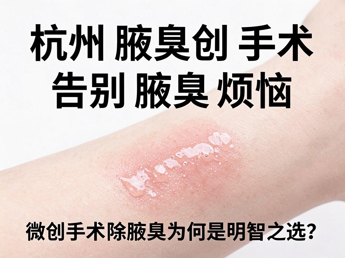 杭州腋臭微创手术,告别腋臭烦恼,微创手术除腋臭为何是明智之选? 杭州腋臭微创手术,告别腋臭烦恼,微创手术除腋臭为何是明智之选?
