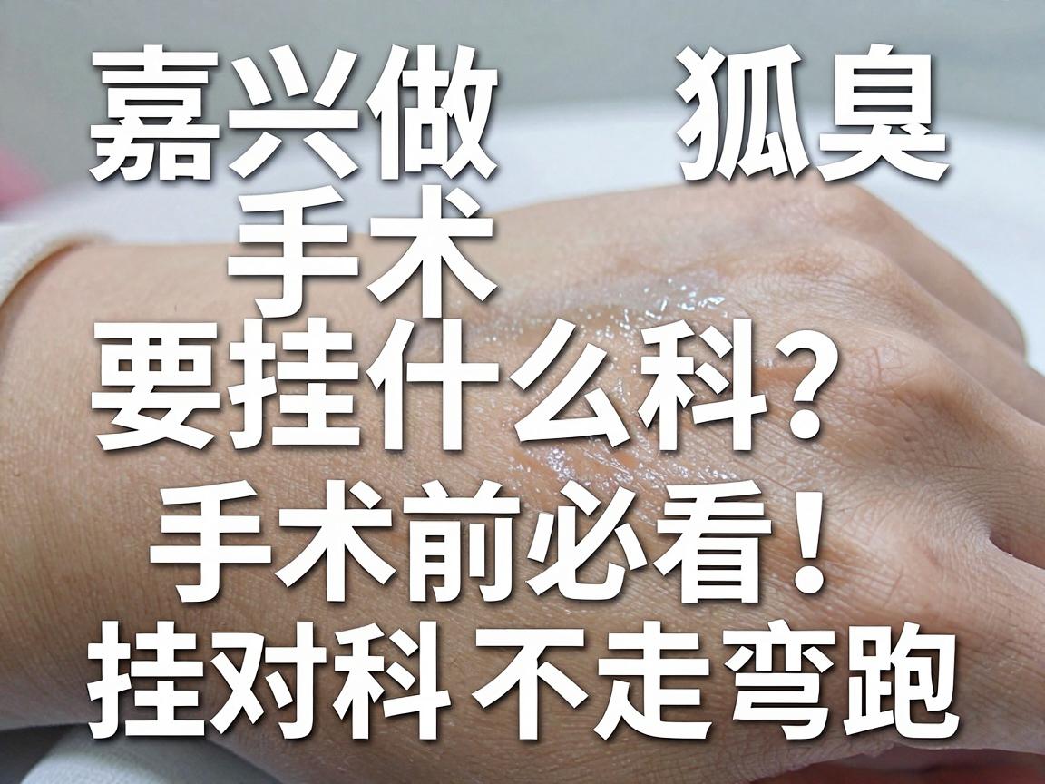 嘉兴做狐臭手术要挂什么科？手术前必看，挂对科不走弯路