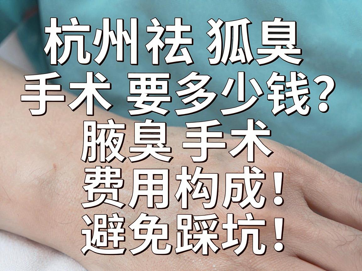 杭州祛狐臭手术要多少钱？揭秘腋臭手术费用构成，避免踩坑！