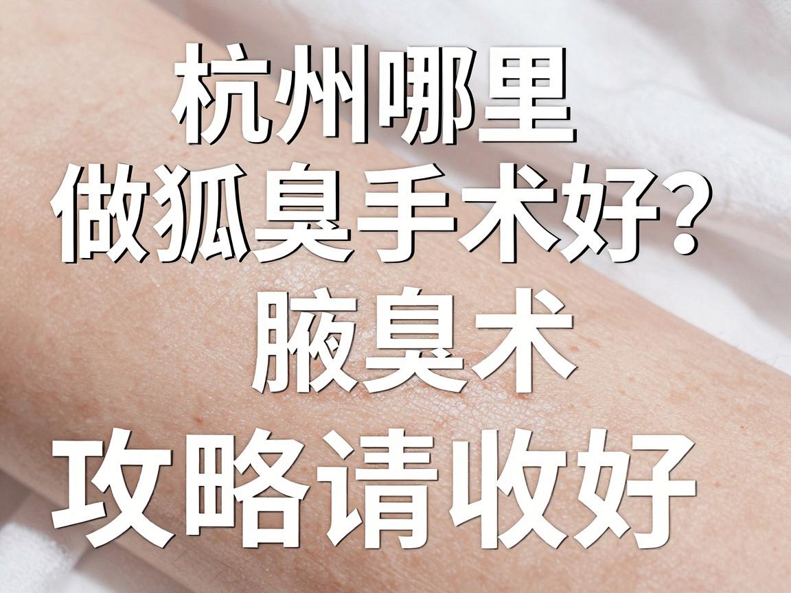 杭州哪里做狐臭手术好?这份杭州腋臭手术攻略请收好 杭州哪里做狐臭手术好?这份杭州腋臭手术攻略请收好
