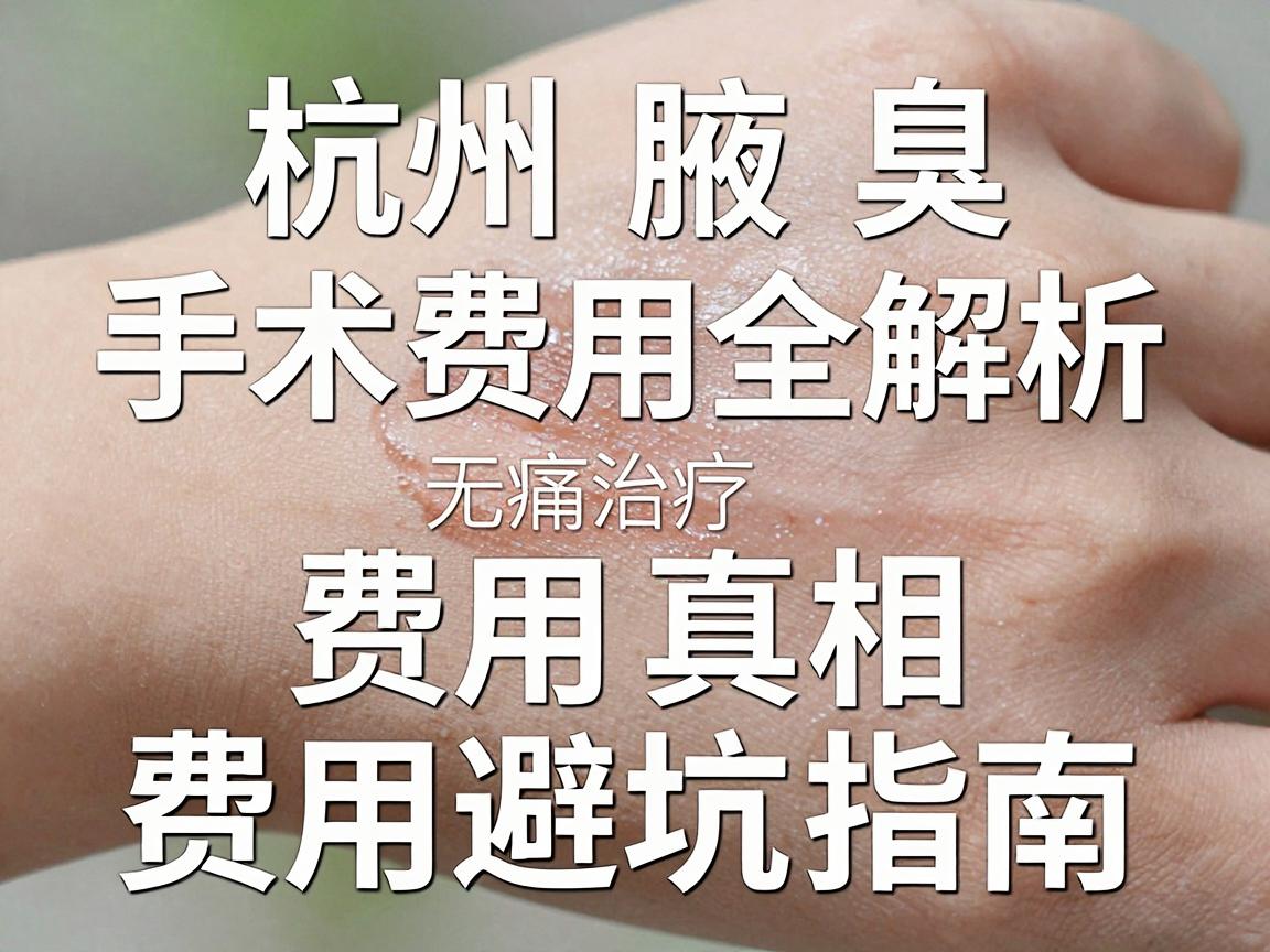 杭州腋臭手术费用全解析,无痛腋臭治疗的费用真相与费用避坑指南 杭州腋臭手术费用全解析,无痛腋臭治疗的费用真相与费用避坑指南