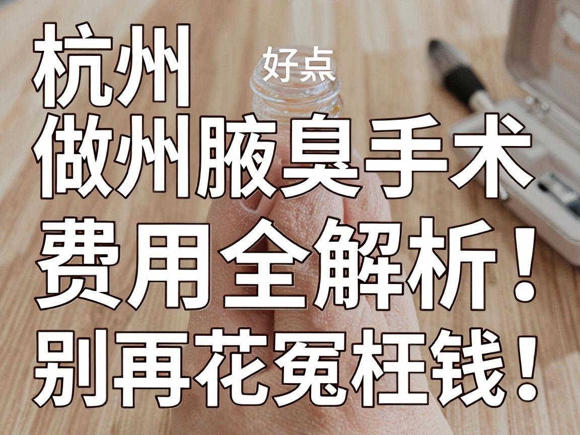 杭州做狐臭手术好点多少钱？杭州腋臭手术费用全解析，别再花冤枉钱！