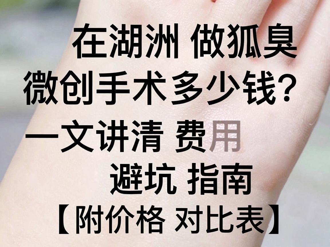 在湖州做狐臭微创手术多少钱?一文讲清费用与避坑指南(附价格对比表) 在湖州做狐臭微创手术多少钱?一文讲清费用与避坑指南(附价格对比表)