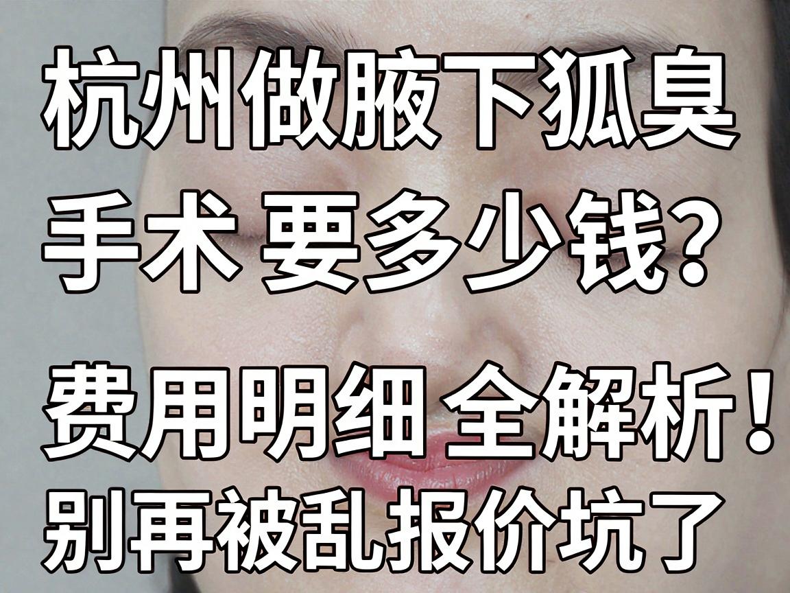 杭州做腋下狐臭手术要多少钱?费用明细全解析,别再被乱报价坑了 杭州做腋下狐臭手术要多少钱?费用明细全解析,别再被乱报价坑了