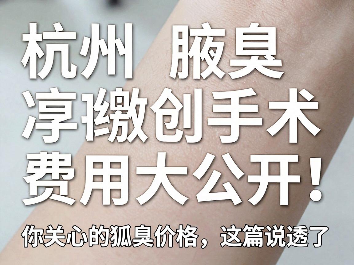 杭州腋臭微创手术费用大公开!你关心的狐臭治疗价格,这篇说透了 杭州腋臭微创手术费用大公开!你关心的狐臭治疗价格,这篇说透了
