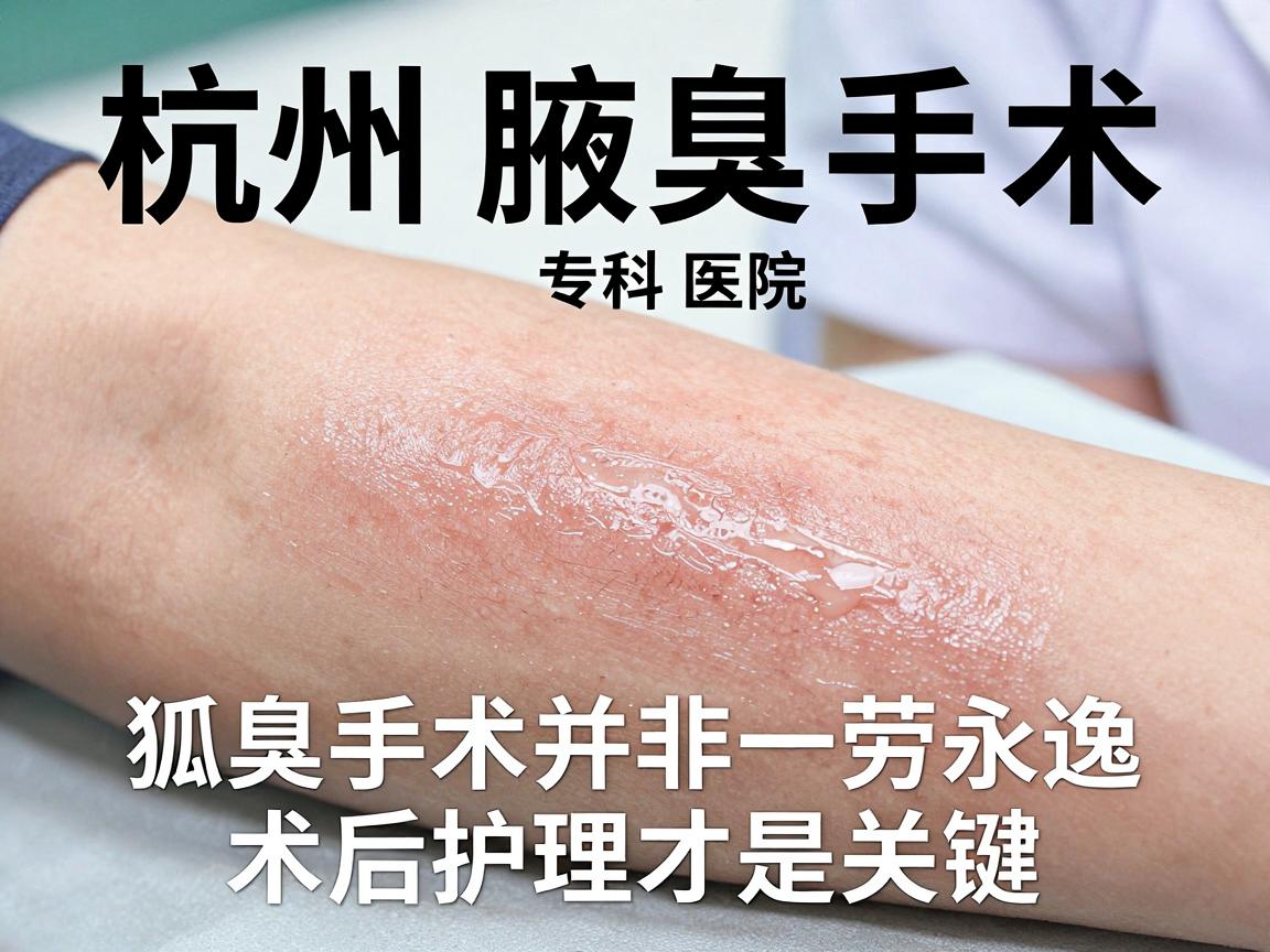 杭州腋臭手术专科医院,狐臭手术并非一劳永逸,术后护理才是关键 杭州腋臭手术专科医院,狐臭手术并非一劳永逸,术后护理才是关键