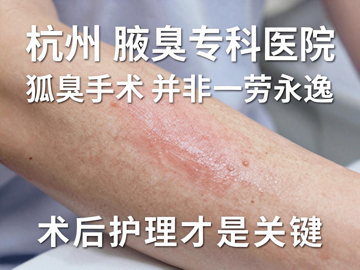 杭州腋臭手术专科医院,狐臭手术并非一劳永逸,术后护理才是关键 杭州腋臭手术专科医院,狐臭手术并非一劳永逸,术后护理才是关键