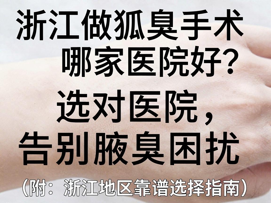 浙江做狐臭手术哪家医院好?选对医院,告别腋臭困扰(附浙江地区靠谱选择指南) 浙江做狐臭手术哪家医院好?选对医院,告别腋臭困扰(附浙江地区靠谱选择指南)